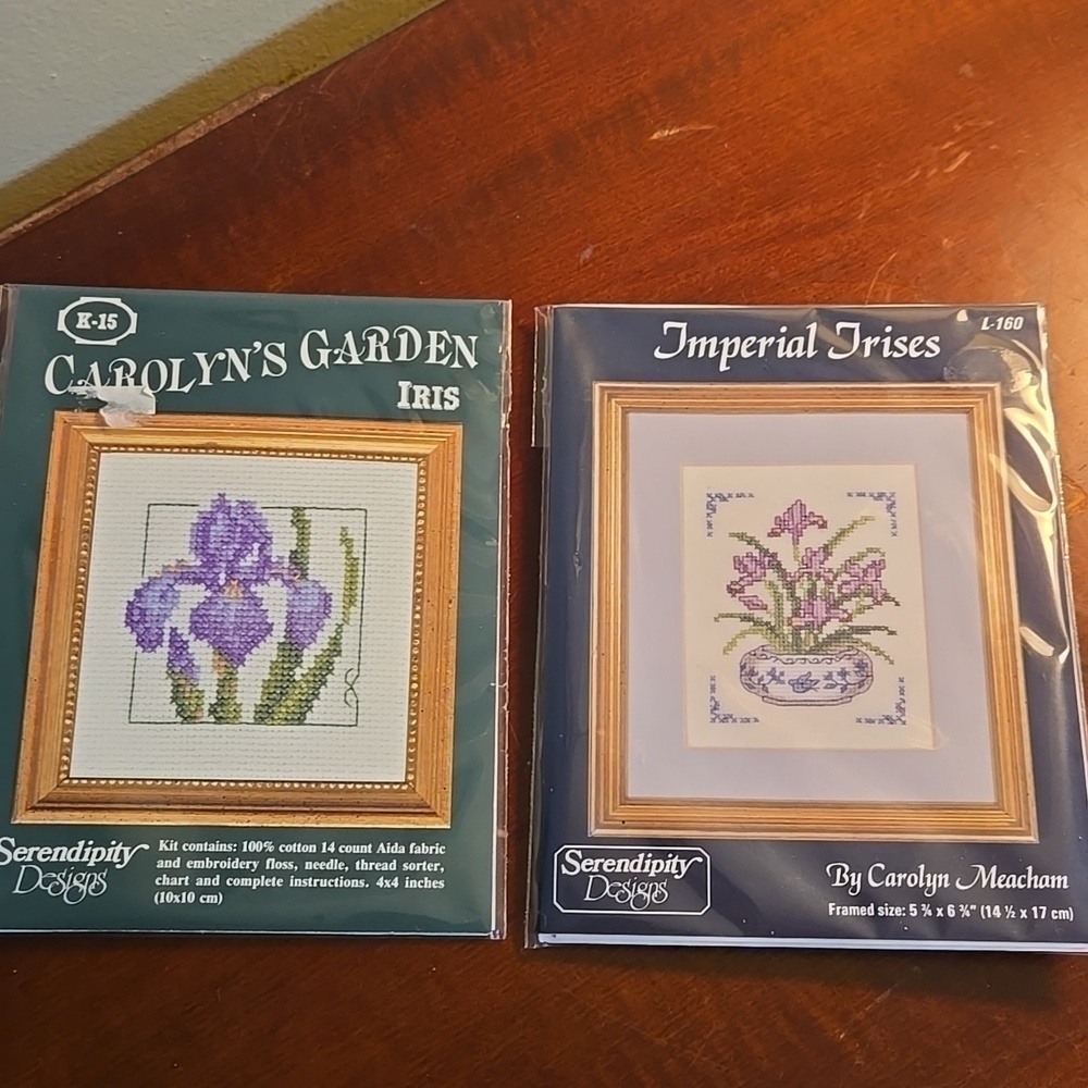 Serendipity Designs Carolyn's Garden Cross Stitch Iris and Imperial Irises New